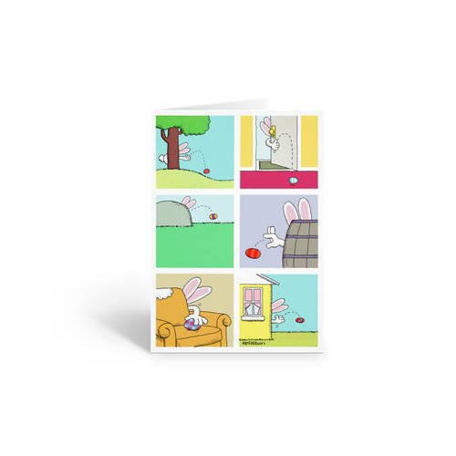 Easter Eggs Funny Greeting Card Pack - 12 Cards and Envelopes - USA Made