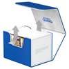 Ultimate Guard Sidewinder Synergy 100+, Deck Box for 100 Double-Sleeved TCG Cards, Blue/White, Magnetic Closure & Microfiber Inner Lining