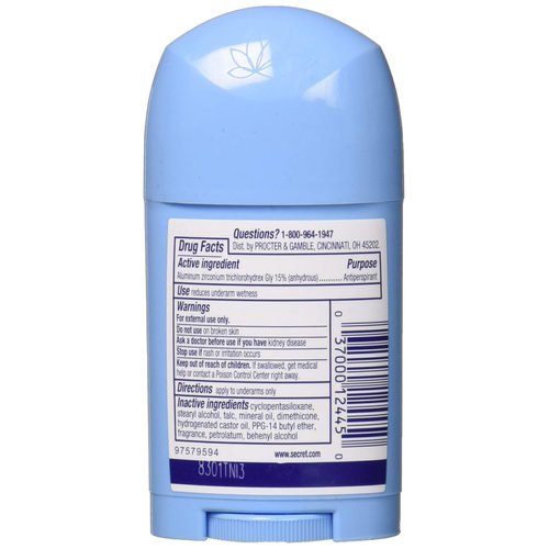Secret Solid Antiperspirant and Deodorant Shower, Fresh Scent, 1.7 Ounce