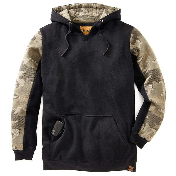 Venado Camo Hoodie for Men - Outdoor Recreation Clothing (Medium, Black)