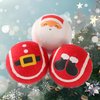 LUCKITTY 3 Packs Christmas Dog Tennis Balls Interactive Toy Puppy for Small Medium Dogs Training Playing- Santa Claus Patterns 2.5 Inch