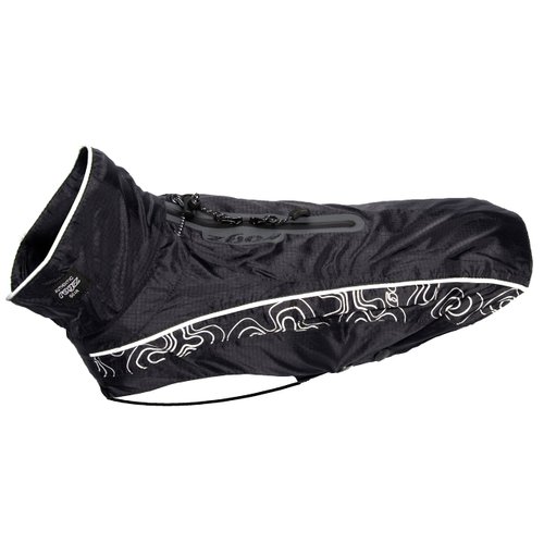 Rogz RainSkin Dog Raincoat 8.5in Reflective - Black