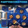 41 Pack Galaxy Party Supplies,RAIHOMKIT Outer Space Themed Birthday Party Decoration,Starry Night Supplies,Space Party Tableware Set,Starry Night Tablecloth Paper Plates Napkins for Boys Girls