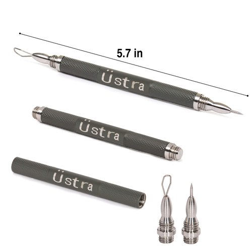 Professional Travel 2-in-1 Blackhead Remover and Comedone Extractor Tool with Pimple Lancet for Blemish and Acne Control, Surgical Steel, Safe on Nose, Face, Chin and Body