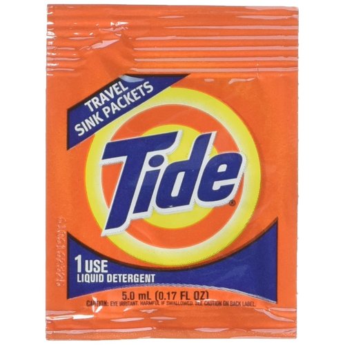 Tide Travel Sink Packets 3ct Laundry Detergent for Hiking, RV, Camping, Backpacking, Outdoors, International (Pack of 2)