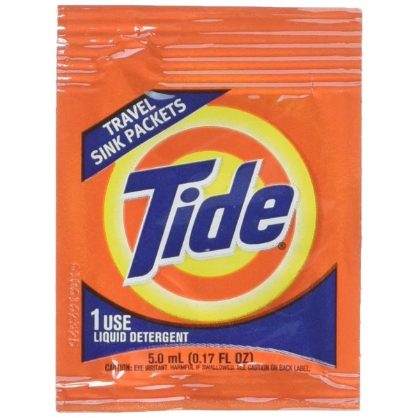 Tide Travel Sink Packets 3ct Laundry Detergent for Hiking, RV, Camping, Backpacking, Outdoors, International (Pack of 2)