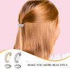 4 Pieces Rhinestone Barrette Glitter Hair Tie Metal Spring Hair Clip Crystal Ponytail Holder Headband Women Wedding Hair Accessories Birthday Mother's Day Gift for Women