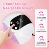 LKE UV Light for Gel Nails, 54W UV LED Nail Lamp with 18 Beads 3 Timer Setting & Auto Sensor Nail Dryer for Gel Polish Polygel Fast Curing Manicure Professional UV Nail Light Home Salon Nail Tools