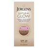 Jergens Natural Glow Self Tanner Face Moisturizer, SPF 20 Facial Sunscreen, Medium to Deep Skin Tone, Sunless Tanning, Oil Free, Broad Spectrum Protection UVA and UVB, 2 oz (Packaging May Vary)