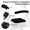 Rollator Walker Seat and Backrest Rollbar Covers Set Adjustable Patterns Walker Cover Accessories for Walker Rollator