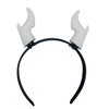 ATekatac Devil Horn Hair Clips Halloween Cosplay Gothic Hairband 3D Print Demon Horn Hairband (LJ White)
