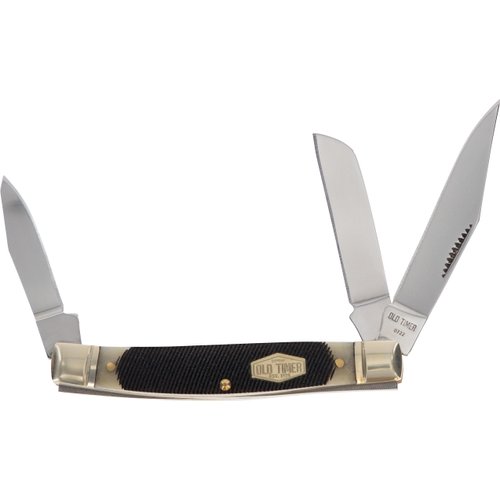 Old Timer 34OTB Genuine Bone Middleman 5.6in S.S. Traditional Folding Pocket Knife with 2.4in Clip Point and Bone Handle for Hunting, Camping, EDC, and Outdoors