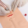 Tattoo Practice Skin 10pcs Practice Skin For Face Permanent Face Makeup Silicone Skin Tattoo Training TA535-10