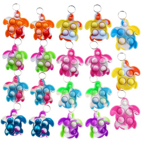 24 Packs Ocean Animal Turtle Bulk Mini pop Fidget Gift for Holiday Boys and Girls Kids Party Favors Supplies and Classroom Students Prize