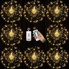 8 Pack Firework Lights 120 LED Copper Wire Firework Lights, 8 Modes Dimmable String LED Lights with Remote Control,Waterproof Hanging Fairy Lights for Party,Home,Christmas,Garden Outdoor Decoration