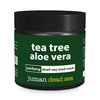 All Natural & Authentic TEA TREE ALOE VERA Purifying Facial MUD MASK with Dead Sea Salt Minerals - Paraben Free – Not Tested on Animals – All Skin Types – Reduces Acne - Infused with Vitamin E (7.76 oz)