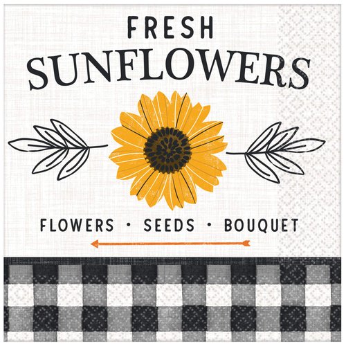 amscan Harvest Market Beverage Napkins