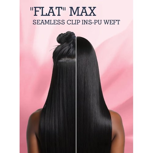 Seamless Clip in Hair Extensions Human Hair Hair Extensions Real Huamn Hair Hair Extensions Clip ins Ultra-thin PU Weft Straight 7pcs 110g 14 Inch Natural Black 100% Remy Human Hair Clip ins