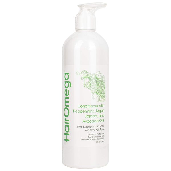DrFormulas Conditioner, 16 oz - HairOmega Sulfate Free with Deep Conditioning Moroccan Argan, Jojoba, Avocado Oils For Thin, Dry, Damaged Hair, Color Treated Hair Safe