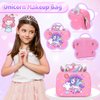 GINMIC Pretend Makeup for Toddlers, Pretend Play Makeup for Little Girls,Toddler Toys Makeup kit with Unicorn Cosmetic Bag for Little Girls Age 3 4 5 6 7+ Birthday Christmas Princess Gifts