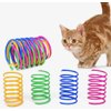 SFPrime 12 Pack Colorful Elastic Jumping Cat Toy Springs - Interactive Funny Plastic Toys for Cats and Kittens