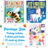 TBEEJ 2PCS Crafts for Kids Ages 4-8 Sticker Paint Books Includes Unicorn Queen Insect Witch Monster and More Designs Gift Party Create 20 Pictures（Sticker Sheets are Separate）