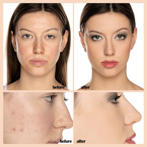 PHOERA Foundation Makeup Naturally Liquid Foundation Full Coverage Mattle Oil-Control Concealer 8 Colors Optional,Great Choice For Gift (2pcs,#102 Nude)