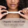 Cora Organic Applicator Tampons | Super Plus Absorbency | 100% Organic Cotton, Unscented, BPA-Free Compact Applicator | Leak Protection | Packaging May Vary | 36 Total