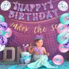 SKJIAYEE Mermaid Birthday Decorations Kit - Contain 20 Mermaid Latex Balloons, Mermaid Crown, Mermaid Banner, Mermaid Cake Topper, Mermaid Sash, Great for Girls Mermaid Theme Birthday Party Supplies