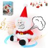 Funny Talking Vibrating Spinning Tooting Santa Claus with Toot Sounds Plays JINGLE BELLS Interactive Christmas Plush Toy with Box White Elephant Xmas Gift for Kids Adults Xmas Decoration 11”