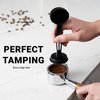Koffee Zen Espresso Scoop with Tamper, 5 Espresso Tamper Sizes Included (49mm - 58mm), Coffee Scoop Measuring Spoon (1 & 2 tbsp), Replacement Tamper for Espresso Machine Delonghi, Breville, & Others