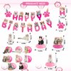 Cat Birthday Party Hanging Swirls - NOVBAUB 20PCS Lovely Pink Cat Birthday Party Supplies Honeycomb Centerpieces Cute Cat Theme Birthday Party Decorations for Cats Kids Teens Adults