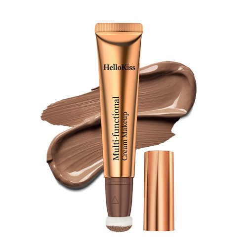 Contour Liquid Beauty Wand, Highlighter and Cream Bronzer Stick with Cushion Applicator, Matte Natural Lightweight Blendable Smooth Blush Contour Stick (#02)