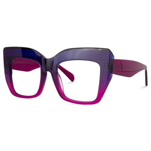 Voogueme Purple Square Frame Blue Light Glasses for Women Block UV Anti Eyestrain Eyewear Rosaura OA01901-05