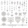 4sheets Temporary Tattoos Adult Women Mandala Lotus Flower Realistic Semi Permanent Tattoo Long Lasting 1-2 Weeks