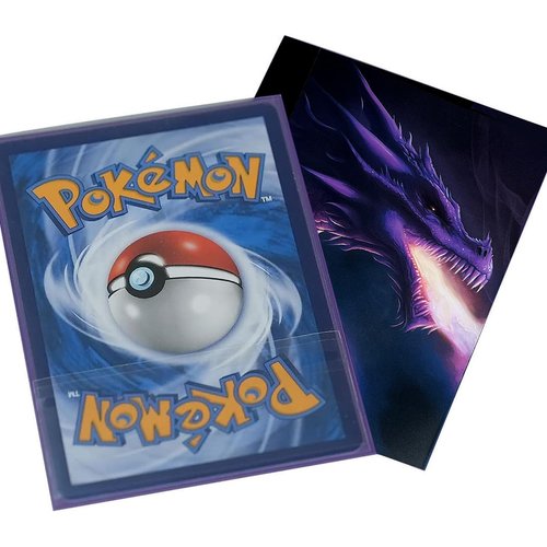 Scimi 100 Sleeves Standard Size Board Game Trading Card Sleeves Deck Protector for MTG Baseball Pokemon Dropmix （Hellkite Series)