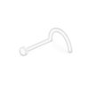 Ruifan 18G Clear Bioflex Screw Nose Ring Stud Retainer Body Jewelry Piercing Top Flat 2mm 20PCS