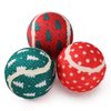 LUCKITTY 3 Packs Christmas Dog Tennis Balls Interactive Toy Puppy for Small Medium Dogs Training Playing- Christmas Tree and Snowflake Patterns 2.5 Inch