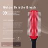 5 Pcs Detangling Brush Set Cushion Nylon Bristle Shampoo Brush Dual Edge Brush Teasing Brush Styling Comb (Black-1)