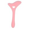 Pwshymi Eyebrow Pencil Stencil, Hollow Out Spoon Heart Shape Silicone Eyeshadow Stencil Aid Curvature Silicone Tool for Drawing Eye Shadow(Pink)