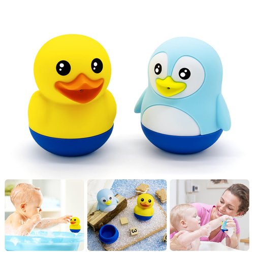 b&h Baby and Toddler Bath Toy, Squeeze and Squirt Durable Silicone Animals Bathtub Toys, Mold Free Bath Toys Set, Safe Baby Bath time Fun