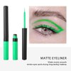 Kilshye Matte Eyeliner Glow Liquid Eyeliners Highpigment Smooth Eye Liner Cosplay Fluorescent Eyes Makeup for Women and Girls Pack of 1 (Green 35)