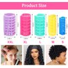 Coufce 36 Pieces Self Grip Plastic Hair Roller Set, 5 Sizes Curlers Snap on Hair Curlers Set for Short Long Hair