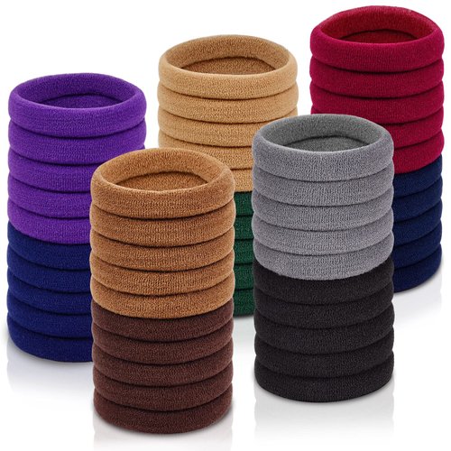 50Pcs Hair Ties for Thick Hair, IKOCO Seamless Ponytail Holder Hair Bands No Damage Hair Ties for...