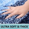 Arotive Microfiber Bathroom Rugs, Shaggy Soft and Absorbent Bath Rug, Non-Slip, Thick Plush Bathroom Mat, Machine Washable Dry Bath Mats for Bathroom, Tub and Shower, 30" x 20", Blue