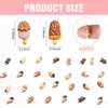 60 Pieces Mini Ice Cream Decor for Dollhouse Accessorie Mini Food Dessert for Crafts Tiny Resin Ice Cream for Dollhouse Mini Kitchen Micro Landscaping Decoration