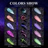 MIZHSE 9D Cat Eye Gel Nail Polish, Magnetic Cat Eye Gel Polish Set, 10ml*6 with 2 Magnets, Classic Colors Chameleon Magic Galaxy Effect Soak off Nail Art, Sparkle Stunning Gel Polish Gift for Women