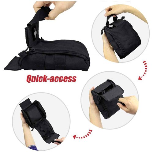 WYNEX First Aid EMT Bags, Tactical IFAK Medical Molle Pouch Military Utility Med Emergency EDC Pouches Outdoor Survival Kit Suit for Tactical Waist Belt Pack 1000 Nylon