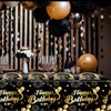41Pcs Black and Gold Birthday Decorations,Happy Birthday Party Supplies Disposable Tableware Set Black Gold Birthday Paper Plates Napkins Tablecloth丨Happy Birthday Decorations for Men Women,Serve 20