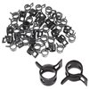Rierdge 40 Pcs 1/4 ID Spring Band Type Clamps, 6mm Fuel Hose Clamps Fasteners, Black Spring Hose Clip for Fuel Hose Line Water Pipe Air Tube Silicone Hose, Fit 6.5-7.2mm OD Hose